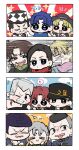  ! >_< 1girl 6+boys anger_vein armor asymmetrical_bangs battle_tendency black_hair blank_eyes blonde_hair blue_eyes blue_hair blush_stickers boyoyoyooooonn brown_hair caesar_anthonio_zeppeli cheek_pull chibi chibi_only closed_eyes commentary_request diamond_wa_kudakenai earrings facial_hair facial_mark fingerless_gloves flattop furrowed_brow gakuran gloves green_eyes grey_hair grin hair_ornament hands_on_own_cheeks hands_on_own_face hat headband higashikata_josuke highres hirose_koichi jean_pierre_polnareff jewelry jojo_no_kimyou_na_bouken jonathan_joestar joseph_joestar joseph_joestar_(young) kakyoin_noriaki kujo_jotaro lisa_lisa long_hair motion_blur motion_lines multiple_boys mustache necktie nijimura_okuyasu one_eye_closed parted_bangs phantom_blood pompadour purple_eyes purple_hair red_hair robert_e._o._speedwagon scar scar_on_face scarf school_uniform shirt short_hair shoulder_armor sleeveless sleeveless_shirt smile sparkle spoken_exclamation_mark stardust_crusaders tongue tongue_out top_hat translation_request triangle triangle_facial_mark undercut will_anthonio_zeppeli wing_hair_ornament 