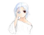  bad_id bad_pixiv_id blue_eyes blue_hair brown_eyes hara_takehito heterochromia original scar scar_across_eye short_hair sketch solo 