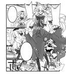  alice_margatroid beru blank_speech_bubble comic doll fujiwara_no_mokou greyscale monochrome multiple_girls shanghai_doll speech_bubble touhou 