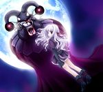  dress dutch_angle game_cg gore_(gore_screaming_show) gore_screaming_show long_hair moon night purple_hair red_eyes ribbon ueda_metawo yuka_(gore_screaming_show) 