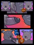  absurd_res anthro balls binturong blue_eyes blush blush_lines bodily_fluids cel_shading cheek_tuft comic dialogue duo ear_tuft eyebrows facial_hair facial_tuft father_(lore) father_and_child_(lore) father_and_son_(lore) fellatio foreskin genitals glistening glistening_genitalia glistening_penis gradient_background grey_body grey_eyebrows grey_pubes hand_on_penis head_tuft hi_res humanoid_genitalia humanoid_penis incest_(lore) male male/male mammal oral overweight overweight_male parent_(lore) parent_and_child_(lore) parent_and_son_(lore) pawpads penile penis pubes quasarbearcat saliva saliva_on_penis saliva_string sex shaded simple_background slightly_chubby son_(lore) speech_bubble tuft viverrid whiskers yellow_eyes 