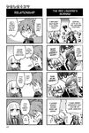  &gt;_&lt; 2girls 4koma ahoge artist_request bangs blazer blunt_bangs blush braid closed_eyes comic danganronpa danganronpa_1 english expressionless fukawa_touko genocider_shou greyscale hard_translated highres hood hoodie jacket kirigiri_kyouko long_hair long_tongue monochrome multiple_boys multiple_girls naegi_makoto necktie short_hair sweatdrop togami_byakuya tongue translated 