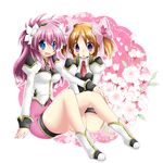  2girls apricot_sakuraba galaxy_angel galaxy_angel_rune milfeulle_sakuraba multiple_girls siblings sisters 