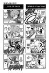  2boys 4koma =_= bangs baseball baseball_bat blunt_bangs bonnet boots celestia_ludenberck comic danganronpa danganronpa_1 dress drill_hair english frills gothic_lolita greyscale hard_translated highres kuwata_reon lolita_fashion long_hair monochrome monokuma multiple_boys naegi_makoto non-web_source running spoilers swimming translated trembling very_long_hair wet 