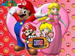  1boy 1girl game_boy_advance handheld_game_console mario mario_(series) princess_peach super_mario_bros. 