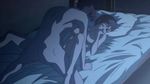  1boy 1girl animated animated_gif bed bedroom blush breasts eyes_closed gantz kishimoto_kei kurono_kei nude sex vaginal 