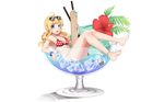  bikini blonde_hair blue_eyes food ice_cream kb original summer swimsuit 