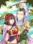  1boy 1girl liu_bei shin_sangoku_musou short_hair sun_shang_xiang 