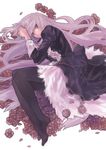  bad_id bad_pixiv_id dress highres jeon9018 long_hair original purple_eyes purple_hair solo 