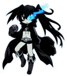  1boy bikini black_bikini black_coat black_footwear black_gloves black_rock_shooter black_rock_shooter_(character) black_rock_shooter_(character)_(cosplay) black_shorts boots coat cosplay crossdressing emoji gloves highres limbus_company long_hair long_sleeves pleading_face_emoji project_moon shorts solo swimsuit touma_rui very_long_hair yi_sang_(project_moon) 