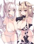  animal_ears animal_print bell bikini blonde_hair blue_eyes breasts cat_ears cat_tail cow_horns cow_print cow_print_bikini cowbell ear_tag elbow_gloves facial_mark final_fantasy final_fantasy_xiv fur-trimmed_gloves fur_trim gloves grey_hair heterochromia highres horns large_breasts long_hair looking_at_viewer miqo&#039;te neck_bell ponytail print_bikini print_gloves print_thighhighs purple_eyes red_eyes rot_lapin side-tie_bikini_bottom sketch slit_pupils swimsuit tail thighhighs warrior_of_light_(ff14) whisker_markings white_background white_bikini wolf_ears 