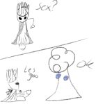 2023 animal_humanoid arthropod arthropod_humanoid duo elemental_creature english_text erection female flora_fauna genitals hollow_knight humanoid insect insect_humanoid male male/female pale_king_(hollow_knight) penis plant raeburnmoment_(artist) sketch team_cherry text white_lady_(hollow_knight)