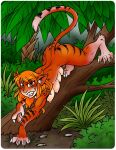 anthro breasts claws felid female feral hi_res mammal multi_breast naga_(artist) pantherine pupils slit_pupils solo stripes tiger