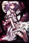  bad_id bad_pixiv_id bat_wings hat highres purple_hair red_eyes remilia_scarlet short_hair skirt skirt_set solo touhou wings wrist_cuffs zen_o 