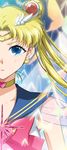  bad_id bad_pixiv_id bishoujo_senshi_sailor_moon blonde_hair blue_eyes blue_sailor_collar bow brooch bug butterfly choker earrings empty_eyes essence_(swtmiss) expressionless hair_bun hair_ornament hairpin heart heart_choker highres insect jewelry long_hair magical_girl red_bow sailor_collar sailor_moon sailor_senshi_uniform solo super_sailor_moon tears tsukino_usagi 