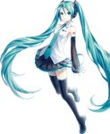  aqua_eyes aqua_hair detached_sleeves full_body hatsune_miku hatsune_miku_(vocaloid3) highres ixima long_hair official_art skirt solo thighhighs transparent_background very_long_hair vocaloid zettai_ryouiki 