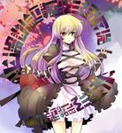  asai_ichiko blonde_hair cape gradient_hair hijiri_byakuren long_hair multicolored_hair purple_hair solo sorcerer's_sutra_scroll touhou yellow_eyes 