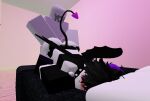 :&lt; ass_up bed bedroom black_hair black_wings blush bottomwear butt butt_grab clothing demon demon_horns_(accessory) duo faceless_character faceless_dom faceless_male furniture genitals girly hair hand_on_butt hot_dogging humanoid male male/male not_furry on_bed penis roblox roblox_skin robloxian samael_(samtheincubus) samtheincubus sex skirt spade_tail spread_wings tail white_body wings ych_(character)