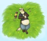anthro ashley_(themuffinly) bottomless bottomless_female clothed clothing domestic_ferret duo eraser female flower fluffy grass hi_res lying male mammal mouse muffin_(themuffinly) murid murine mustelid musteline notebook on_back plant relaxing rodent themuffinly true_musteline weasel