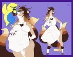 absurd_res antelope anthro belly bovid breasts bulge canid canine christy_(christykitsune) deer duo feet female female_pred female_prey fluffy fox fur gazelle hi_res horn invalid_color larger_female_smaller_female mammal swallowing tail tongue undifinder vanillazelle vore