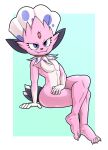 4_toes 5_fingers absurd_res ambiguous_gender anthro barefoot claws crossed_legs digit_ring fan_character feathers feet fingers full-length_portrait fur generation_4_pokemon gobanire hi_res jewelry kerolink looking_at_viewer male navel nintendo nude paws pink_body pink_fur pokemon pokemon_(species) pokemon_oc portrait purple_eyes ring sitting soles solo tail toe_ring toes weavile