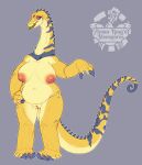 anthro areola avian-king biped breasts claws countershade_face countershade_neck countershade_tail countershade_torso countershading dinosaur diplodocid diplodocus female genitals hi_res nipples non-mammal_breasts pussy reptile sauropod scalie solo tail