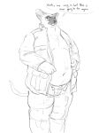 anthro belly big_belly cettus clothed clothing domestic_cat felid feline felis karras_lafontaine male mammal military military_uniform morbidly_obese morbidly_obese_anthro obese obese_anthro overweight overweight_anthro overweight_male partially_clothed shirt siamese solo thick_thighs topwear unbuttoned_shirt uniform wardrobe_malfunction whaleoil1