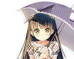  5_nenme_no_houkago blush kantoku long_hair shizuku_(kantoku) umbrella white 