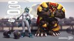 agonwolfe anthro big_muscles biped blonde_hair canid canine canis clothing digitigrade female gym_clothing hair hi_res huge_muscles hyper hyper_muscles mammal muscular red_hair suit wolf