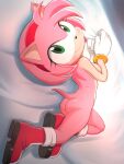 2024 absurd_res amy_rose blush breasts butt female hair hi_res looking_at_viewer nude pink_body sega short_hair skarlet_jewel smile solo sonic_the_hedgehog_(series)