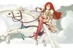  armor blonde_hair blue_eyes boots fire_emblem fire_emblem:_kakusei gauntlets gloves hair_ornament liz_(fire_emblem) long_hair multiple_girls nonji_(sayglo_halo) pegasus red_eyes red_hair short_twintails thighhighs tiamo twintails 