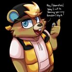 absurd_res animal_crossing anthro backwards_hat beaver blonde_hair blue_eyes blush buckteeth c.j._(animal_crossing) clothing fishing foreplay foreskin freckles genitals hair hat headgear headwear hi_res ikeyrandomcars jock looking_at_viewer male mammal nintendo penis rodent solo suggestive suggestive_dialogue teeth