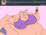 2018 4:3 5_fingers anthro ask_blog bar_emanata batspid2 belly big_belly big_breasts big_nipples black_eyebrows black_eyelashes blue_bottomwear blue_clothing bottomwear breasts cleavage clothed clothing crop_top cutoffs denim denim_bottomwear denim_clothing dessert dialogue digital_drawing_(artwork) digital_media_(artwork) double_chin emanata english_text eyebrows female fingers flabby_arms flat_colors food frill_(anatomy) front_view glistening glistening_eyes head_crest head_frill holding_food holding_object huge_breasts hyper hyper_belly ice_cream juna_(batspid2) lizard looking_at_viewer love_handles membrane_(anatomy) membranous_frill morbidly_obese morbidly_obese_anthro morbidly_obese_female nipple_outline nipples obese obese_anthro obese_female one_eye_closed open_mouth overweight overweight_anthro overweight_female pink_background pink_body pink_scales pink_tongue purple_clothing purple_eyes purple_topwear question raised_eyebrow reptile scales scalie shirt shorts simple_background smile solo tail text three-quarter_view tight_clothing tongue topwear wink