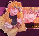  blonde_hair character_name dio_brando headband heart jacket jojo_no_kimyou_na_bouken scar torisute yellow_eyes yellow_jacket zoom_layer 