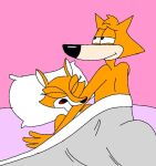 anthro canid canine duo fauna_fox faunafox1 female fox humongous_entertainment looking_pleasured male male/female mammal sex spy_fox spy_fox_(series) the_f_tales under_covers under_covers_sex