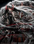  2012 2013 artist_name bad_id bad_pixiv_id carousel grin hatsune_miku highres long_hair necktie night red_eyes saihate_(d3) skirt smile solo thighhighs twintails very_long_hair vocaloid 