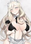  1girl alternate_costume blonde_hair blue_eyes breasts cleavage hair_between_eyes highres kantai_collection large_breasts long_hair looking_at_viewer mole mole_under_eye mole_under_mouth richelieu_(kancolle) solo toriniku_senshi_chikinman upper_body 