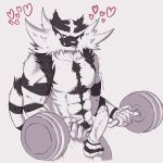 abs absurd_res animal_humanoid anthro athletic athletic_anthro athletic_male balls big_balls big_muscles big_penis claws exercise exercise_equipment felid felid_humanoid fur generation_7_pokemon genitals hair hi_res humanoid incineroar luucyfurr male mammal mammal_humanoid muscular nintendo nipples pantherine pantherine_humanoid penis pokemon pokemon_(species) red_body red_hair solo tail tall thick_thighs tiger tiger_humanoid