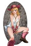  blonde_hair blue_eyes boots cowboy_hat hat jojo_no_kimyou_na_bouken jraiden lucy_steel short_hair solo steel_ball_run 