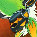 1:1 3ds_(mothaala) anthro headshot_portrait hi_res invalid_tag machine mothaala portrait protogen solo tongue tongue_out upside_down