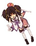  anise_tatlin artist_request black_hair brown_eyes brown_hair candy food gloves lollipop ribbon smile solo swirl_lollipop tales_of_(series) tales_of_the_abyss twintails 
