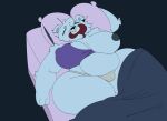  absurd_res animal_humanoid anthro bear bed bedding big_breasts bigbun_3 blanket bodily_fluids bra breasts bun-e clothing drooling female furniture hi_res huge_breasts humanoid lying mammal mammal_humanoid nipple_slip nipples on_back open_mouth panties pillow polar_bear saliva sleeping slightly_chubby solo underwear ursid_humanoid ursine wardrobe_malfunction 