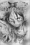  greyscale male_focus monkey_d_luffy monochrome one_piece solo takei_hiroyuki 