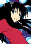  black_hair blue_eyes fate/stay_night fate_(series) long_hair sakaki_imasato solo toosaka_rin two_side_up 