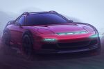  car commentary_request cyberpunk dirt kai55 mazda mazda_rx-7 mazda_rx-7_fd motor_vehicle no_humans original red_car signature simple_background spoiler_(automobile) sports_car vehicle_focus 