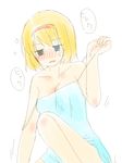  alice_margatroid bad_id bad_pixiv_id bare_shoulders blonde_hair blush hairband short_hair solo touhou yjy 