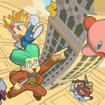  artist_request blonde_hair densetsu_no_stafy doubutsu_no_mori dr._wright facial_hair glasses gloves green_hair helmet kirby kirby_(series) knuckle_joe lowres mr._resetti multiple_boys mustache starfy super_smash_bros. 