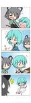  2girls 4koma =_= absurdres alternate_costume anger_vein animal_ears apron blue_hair bouquet bride broom capelet chibi cleaning comic cooking dress flower flying_sweatdrops grey_dress grey_hair highres knife mouse_ears multiple_girls nazrin o_o open_mouth ragequit rakugaki-biyori silent_comic surprised sweatdrop tatara_kogasa tears touhou wedding_dress 