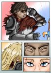 absurd_res blonde_hair comic globbinarts hair hi_res human invalid_tag knight magic male mammal melee_weapon solo sword tgcomic transformation transformation_through_magic warrior weapon