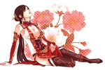  1girl black_hair flower lian_shi shin_sangoku_musou 